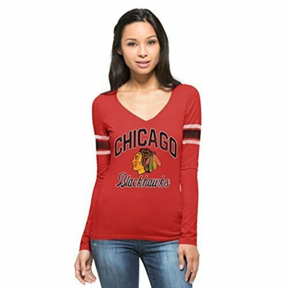 '47 NHL Chicago Blackhawks Women's Homerun Shirt